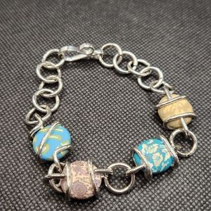 Viva Beads Handmade Beads Silver Chain Bracelet